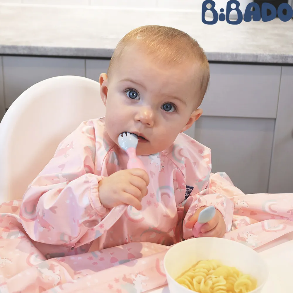 【英國BiBADO】短袖 防髒防水圍兜 副食品階段用(多款可選/兒童畫畫衣/可搭配學習餐具) 歷史價格詳細信息