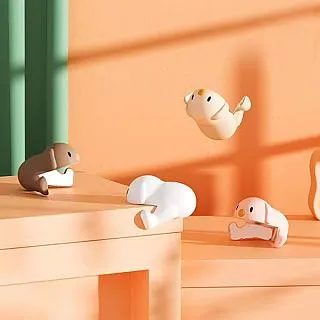 卡通可愛動物矽膠防撞角 防撞貼 防撞墊 12入 歷史價格詳細信息