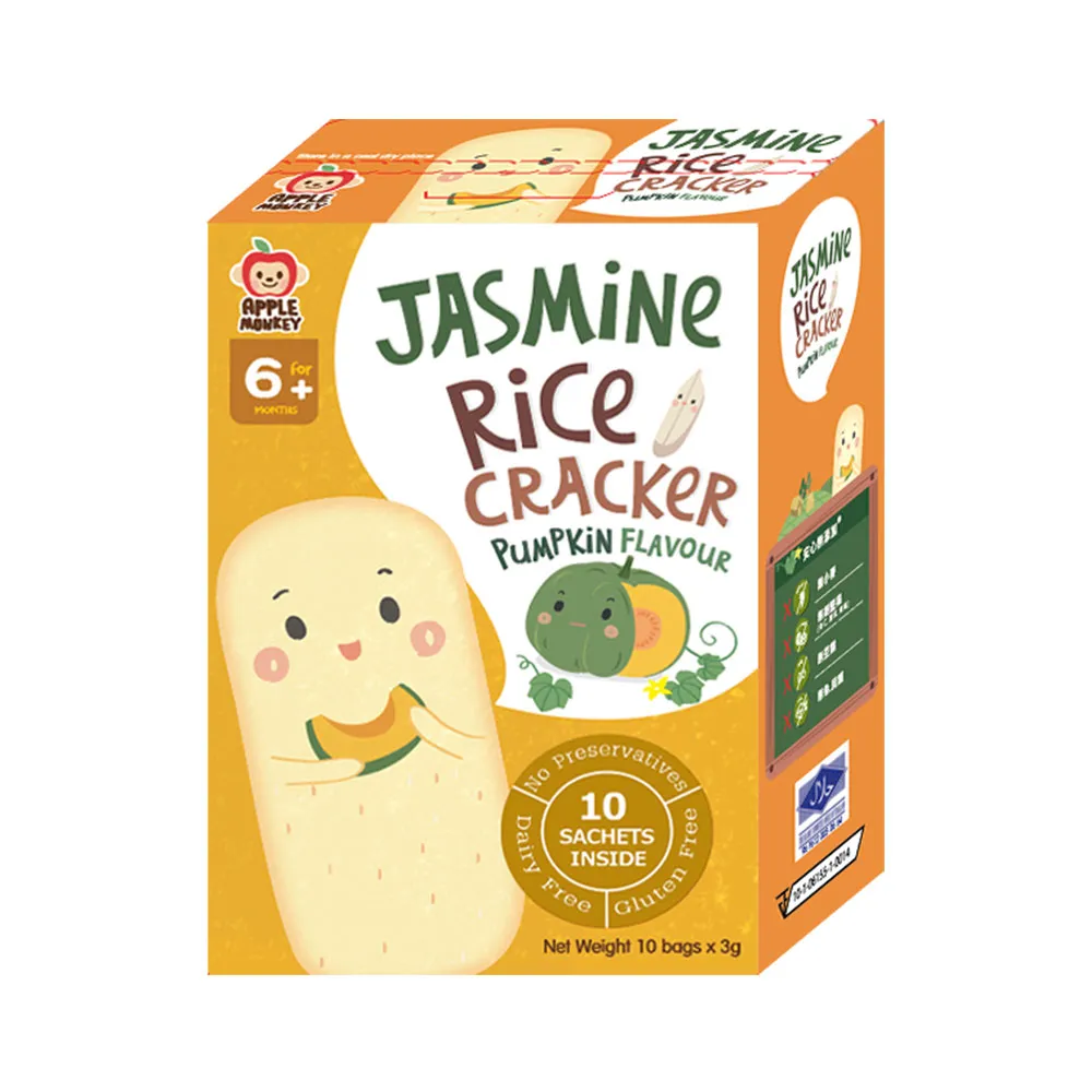 【泰國Apple Monkey】茉莉香米米餅(30g/盒) 寶寶米餅 手指餅乾 幼兒點心 歷史價格詳細信息