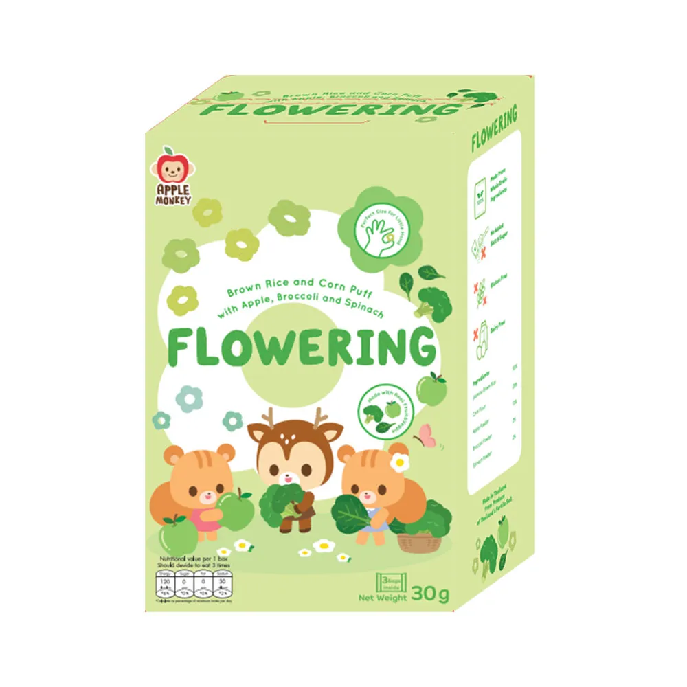 泰國【Apple Monkey】愛啵寶寶 茉莉糙米 花花餅 蜜桃香蕉(30g) 歷史價格詳細信息