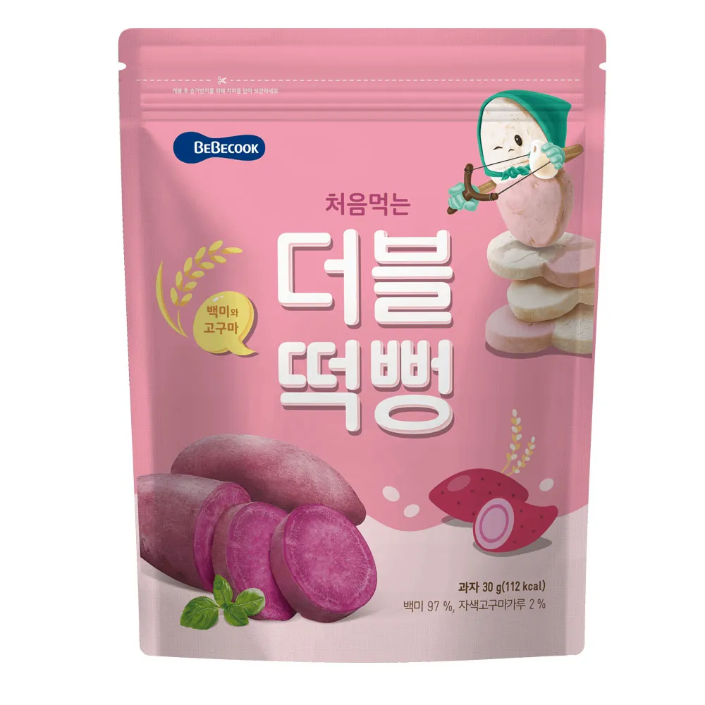 韓國 【Bebecook】 寶膳 嬰幼兒雙色初食綿綿米餅-白米南瓜(30g) (2入組) 歷史價格詳細信息