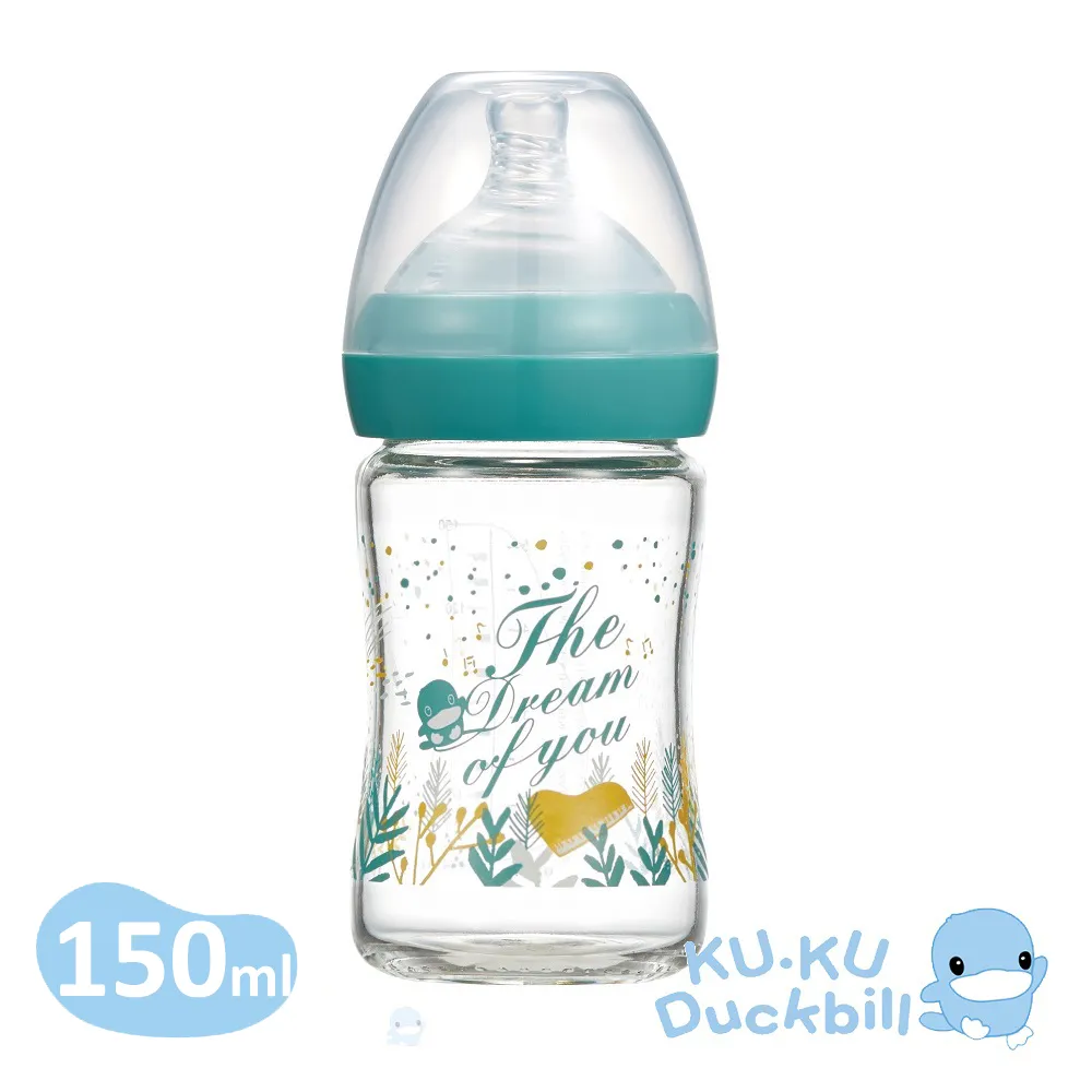 KU KU 酷咕鴨 夢想樂章玻璃奶瓶 - 月光藍(240ml)【佳兒園婦幼館】 歷史價格詳細信息