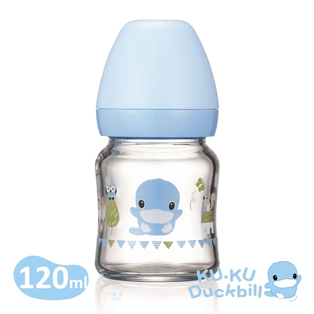 酷咕鴨超矽晶寬口玻璃奶瓶240ml-藍 歷史價格詳細信息