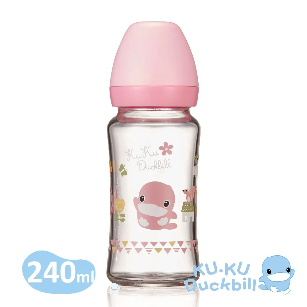 酷咕鴨超矽晶寬口玻璃奶瓶240ml-藍 歷史價格詳細信息