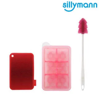 【韓國sillymann】熱銷超值三件組-副食品盒12格(30ml)粉+洗碗刷(黃)+奶瓶刷(藍) 歷史價格詳細信息