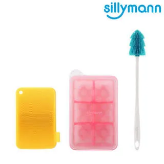 【韓國sillymann】熱銷超值三件組-副食品盒12格(30ml)粉+洗碗刷(黃)+奶瓶刷(藍) 歷史價格詳細信息