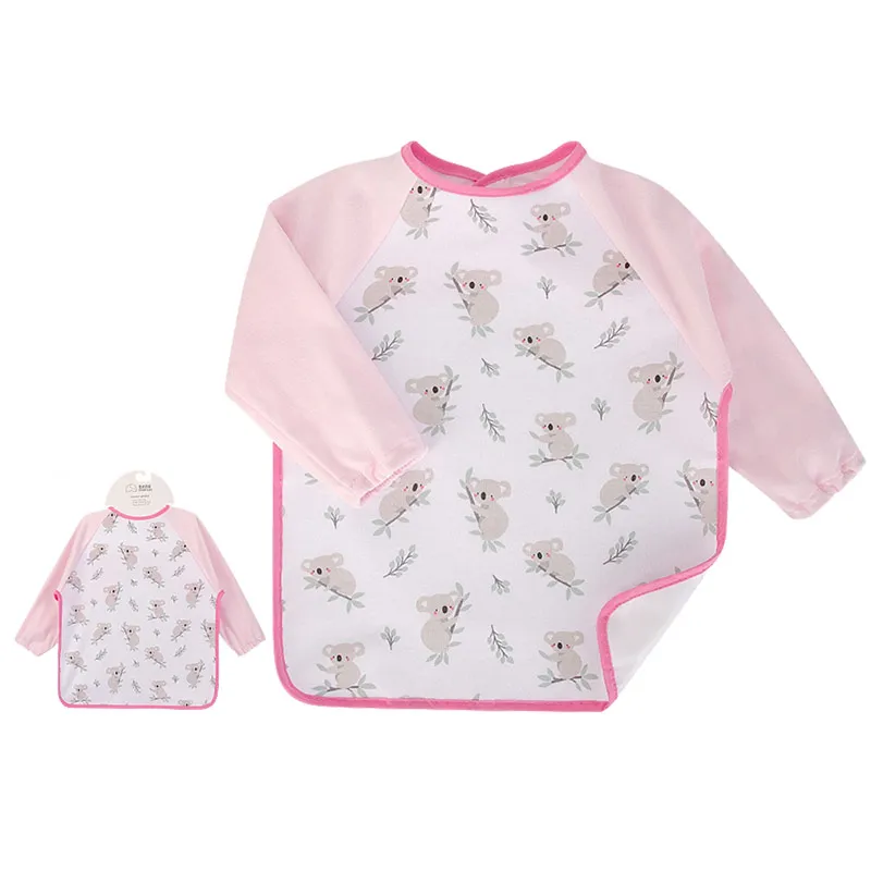 美國 luvable friends 嬰幼兒長袖防水圍兜/畫畫衣/吃飯衣單入組_粉色童話_LF41392 歷史價格詳細信息