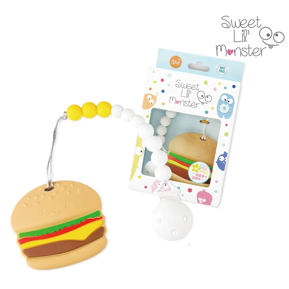 【Sweet Lil Monster】漢堡固齒器/奶嘴鍊 歷史價格詳細信息