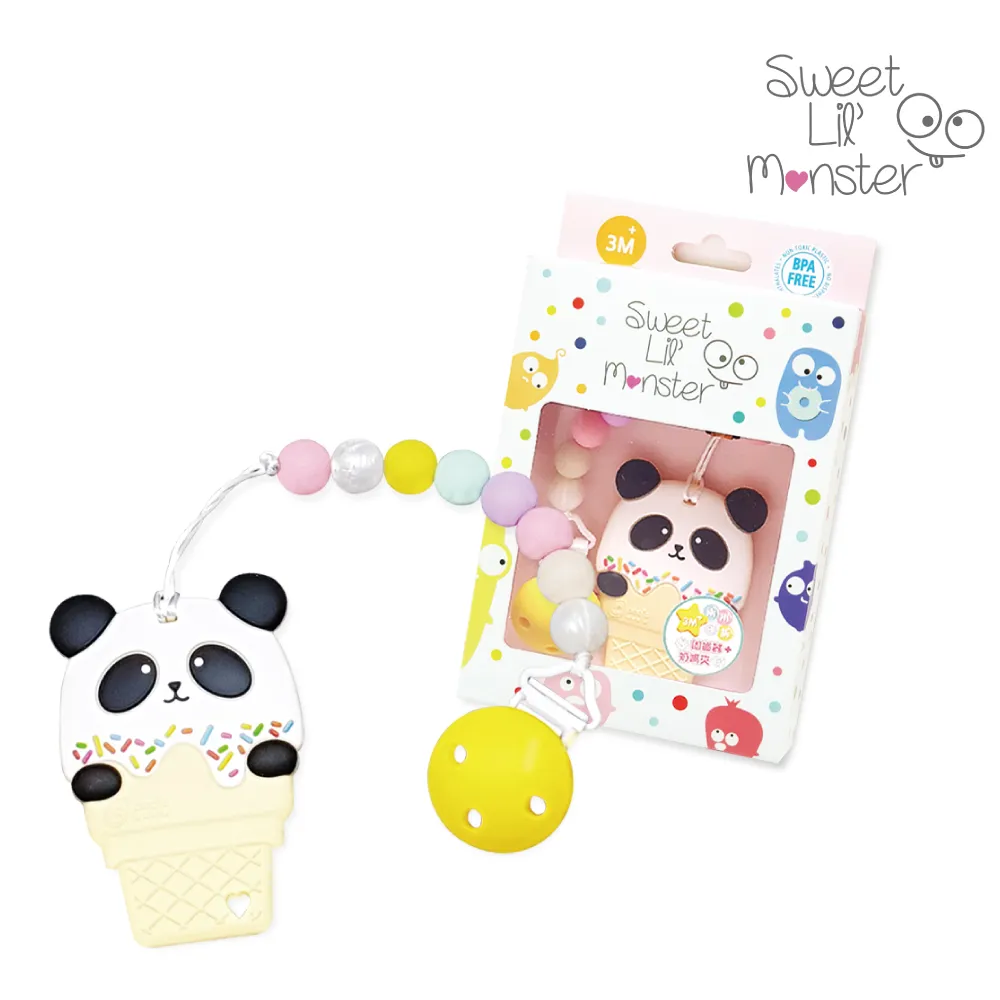 【Sweet Lil Monster】熊貓冰淇淋固齒器/奶嘴鍊 歷史價格詳細信息