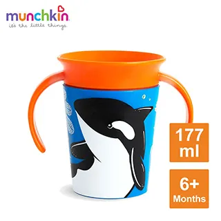 滿趣健 munchkin 360度防漏練習杯 296ml 握把 防漏杯 喝水杯 水杯 學習杯 0485 歷史價格詳細信息