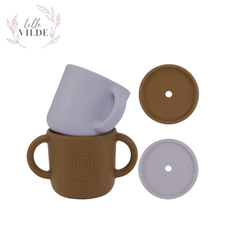 丹麥By Lille Vilde 矽膠雙耳杯倆入組(附蓋) 歷史價格詳細信息