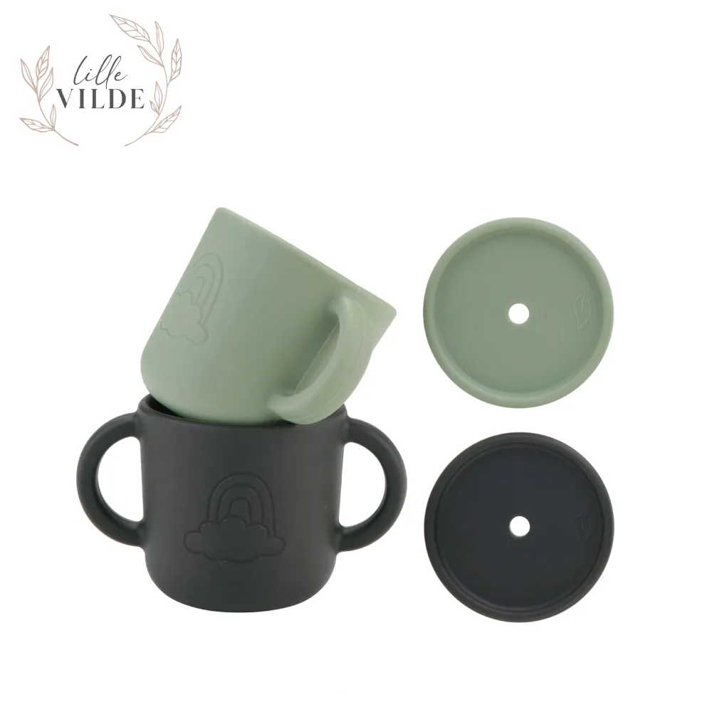 丹麥By Lille Vilde 矽膠雙耳杯倆入組(附蓋) 歷史價格詳細信息