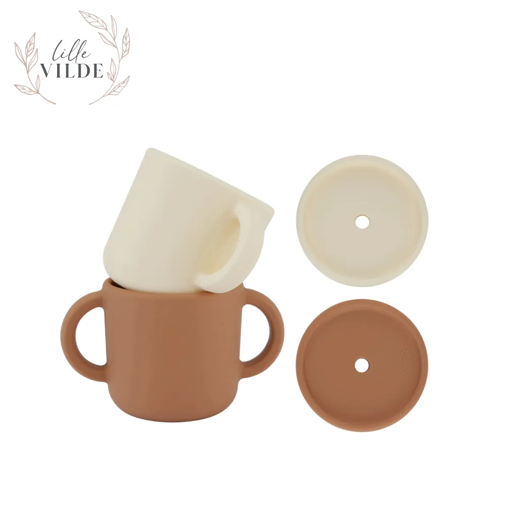 丹麥By Lille Vilde 矽膠雙耳杯倆入組(附蓋) 歷史價格詳細信息