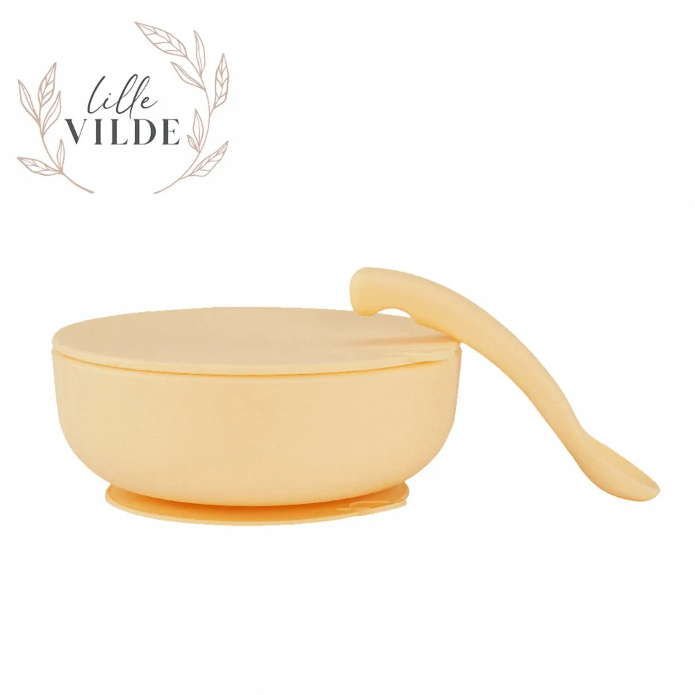 丹麥 By Lille Vilde 防滑矽膠吸盤碗(含蓋附湯匙)6色可選|兒童餐具【麗兒采家】 歷史價格詳細信息