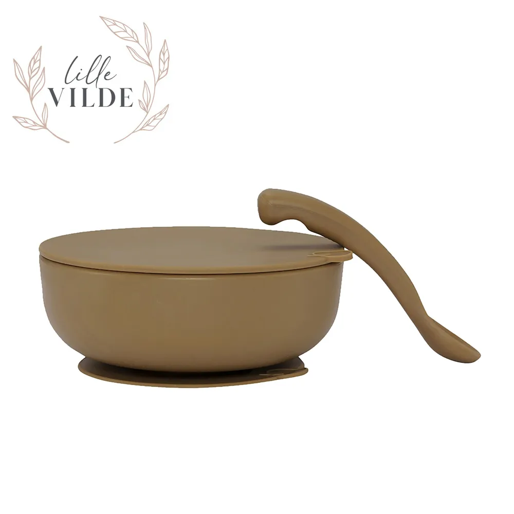 丹麥 By Lille Vilde 防滑矽膠吸盤碗(含蓋附湯匙)6色可選|兒童餐具【麗兒采家】 歷史價格詳細信息