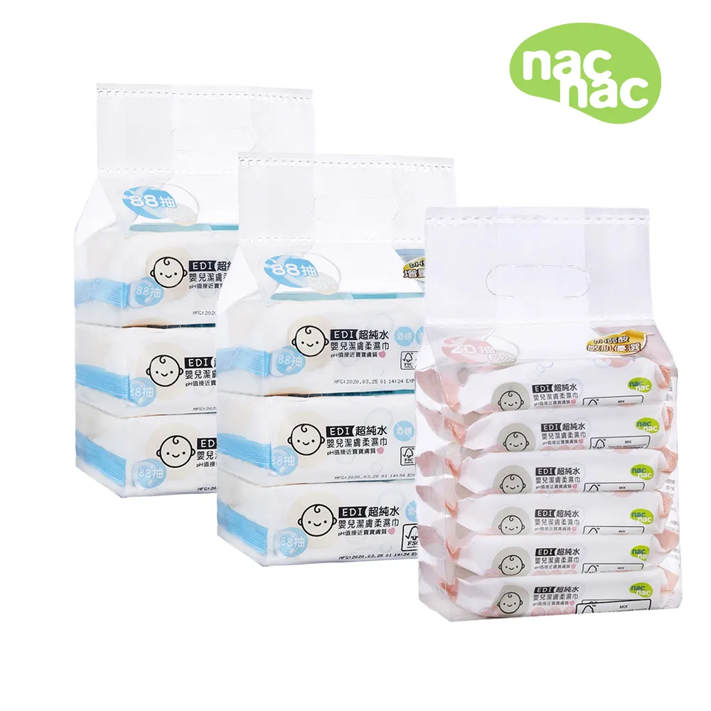 【Nac Nac】超純水濕巾(20抽6包)濕紙巾-米菲寶貝 歷史價格詳細信息
