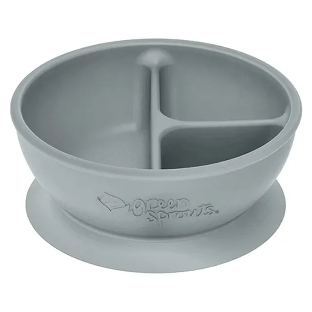 美國 green sprouts 超防滑寶寶學習吃飯矽膠學習餐碗_桃紅_GS152303-1 歷史價格詳細信息