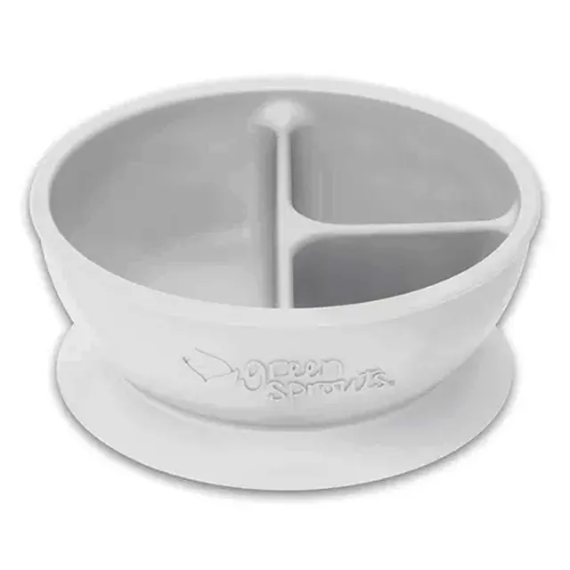 美國 green sprouts 超防滑寶寶學習吃飯矽膠學習餐碗_桃紅_GS152303-1 歷史價格詳細信息