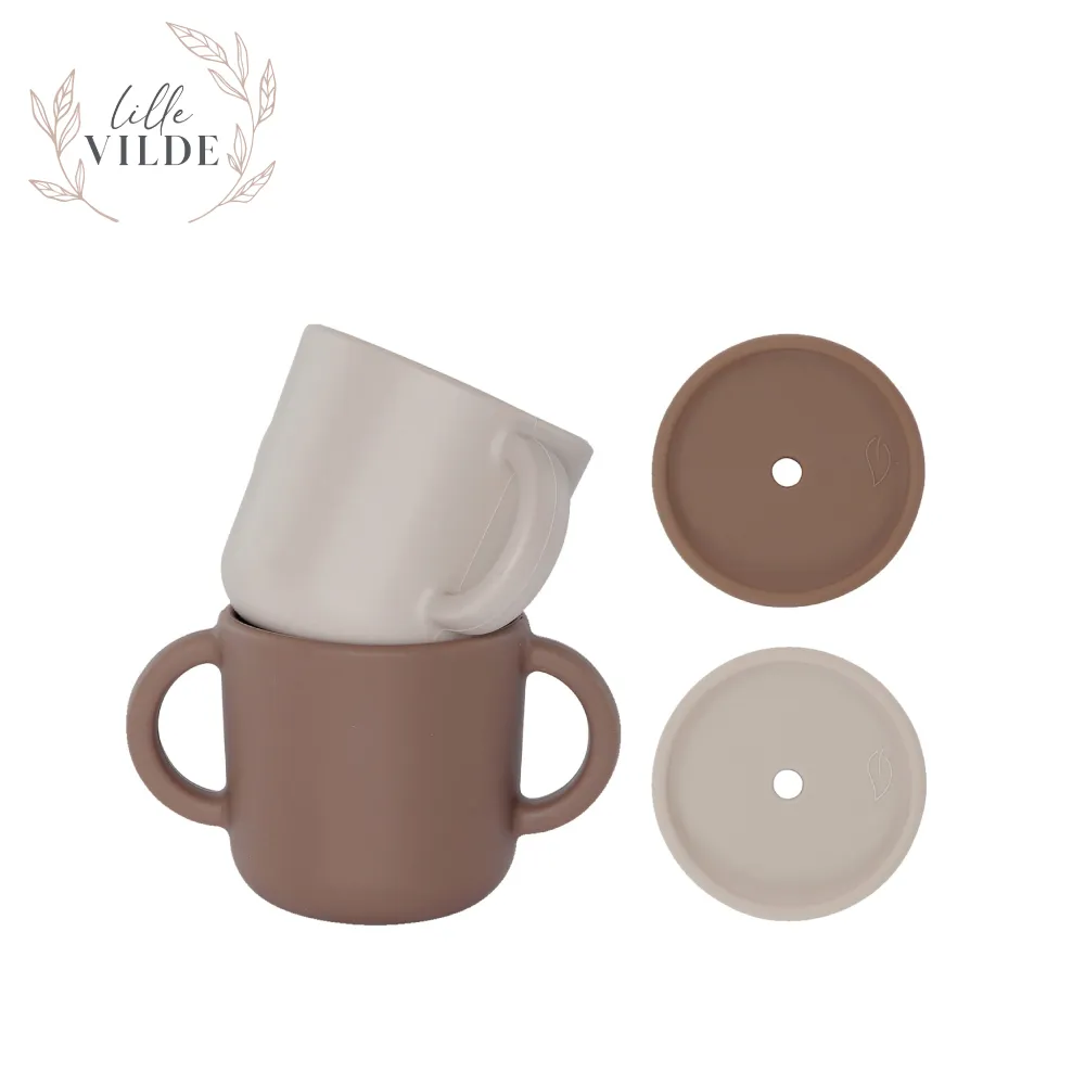 丹麥By Lille Vilde 矽膠雙耳杯倆入組(附蓋) 歷史價格詳細信息