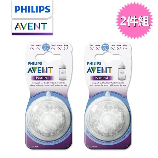 【PHILIPS AVENT】親乳感防脹氣奶嘴 雙入組 可調速3M+ 兩件組 SCF655 歷史價格詳細信息