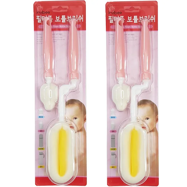 正韓 hibee 各類杯蓋/杯子/水壺縫隙/奶嘴/奶瓶 海綿萬用刷+吸管刷3入組_HFB007 歷史價格詳細信息
