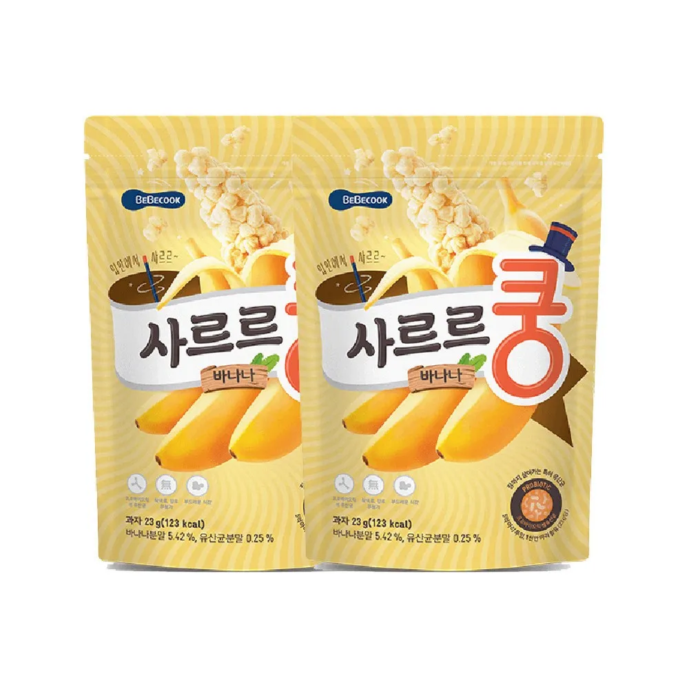 韓國 【BEBECOOK】幼兒益生菌草莓泡芙 (23g) (2入組) 歷史價格詳細信息