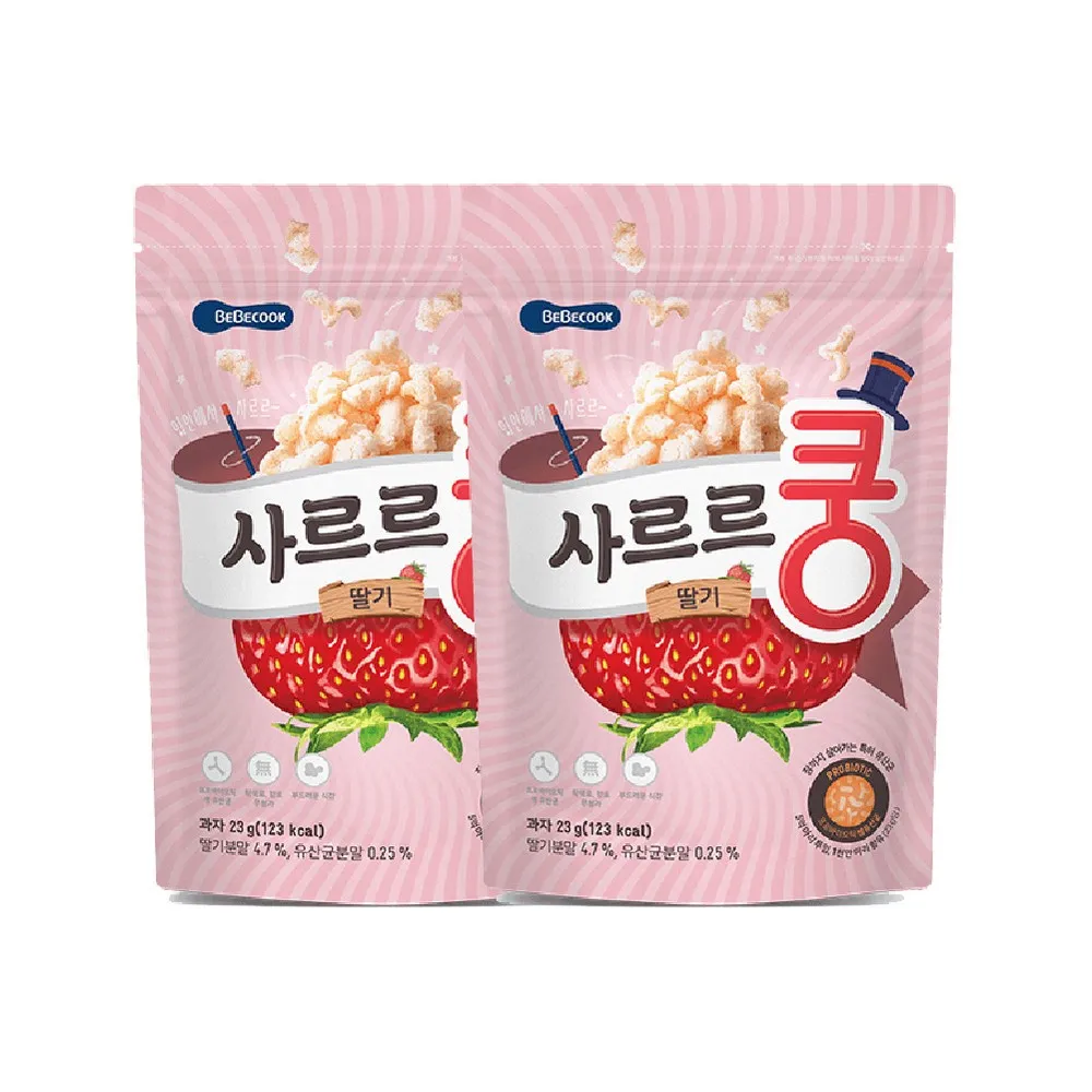 韓國 【BEBECOOK】幼兒益生菌草莓泡芙 (23g) (2入組) 歷史價格詳細信息