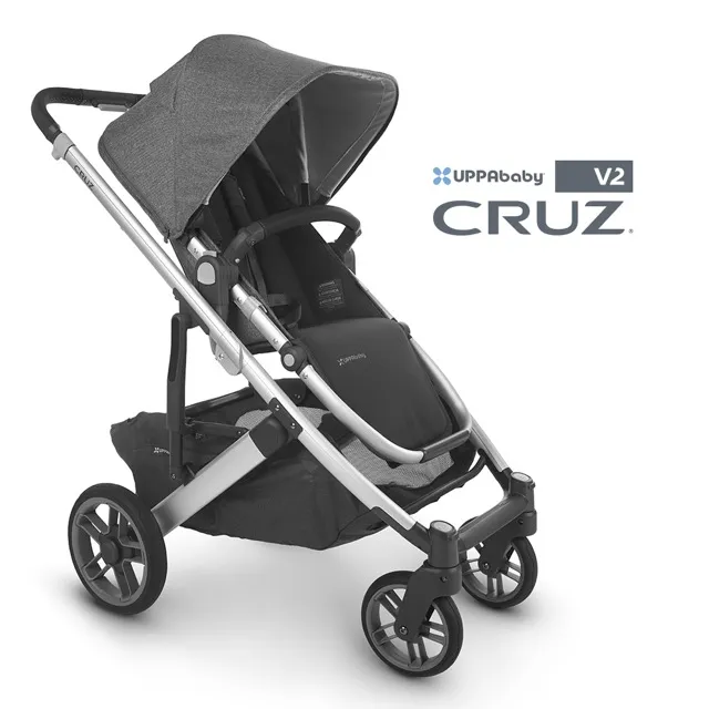 UPPAbaby CRUZ V2 酷炫豪華頂級推車-黑灰 新色 送雨罩+蚊帳+座墊或轉接器【宜兒樂】 歷史價格詳細信息