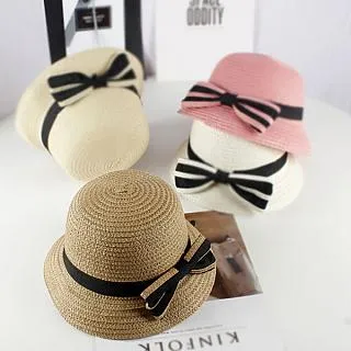 草帽夏季蝴蝶結麻紗禮帽女氣質英倫大檐亞麻遮陽帽顯臉小平頂防曬草帽 新品 歷史價格詳細信息