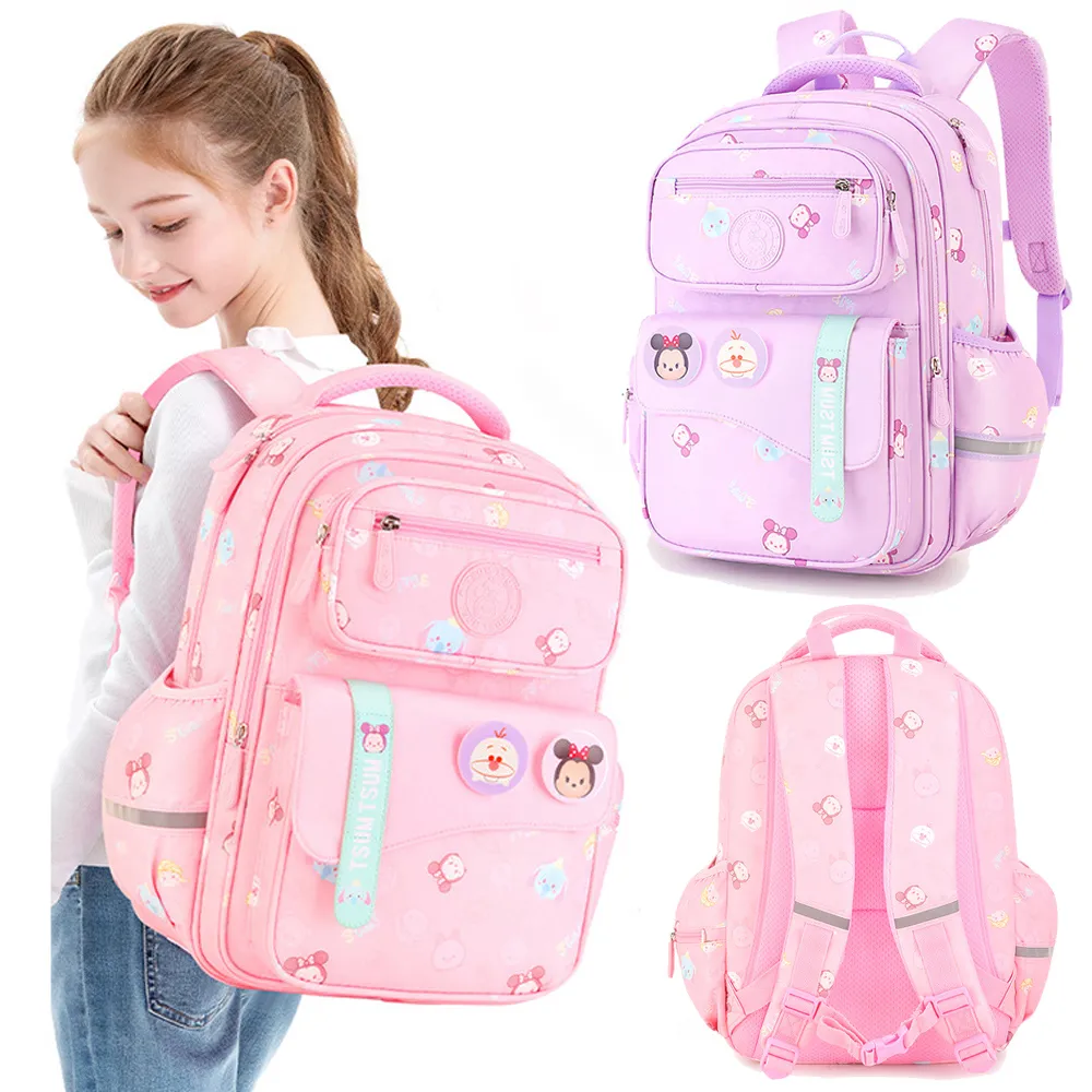 迪士尼小學書包1-3年級大容量減負兒童雙肩背包簡約可愛女孩背包 歷史價格詳細信息