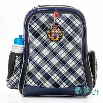 【UnMe】英式學院風人體工學後背書包/紅格 歷史價格詳細信息