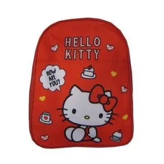 ~雪黛屋~KITTY 後背包小容量外出郊遊幼園中班可放小簿子防水尼龍布材質隨身包正版限量授權品0歲至小二適用K40764 歷史價格詳細信息