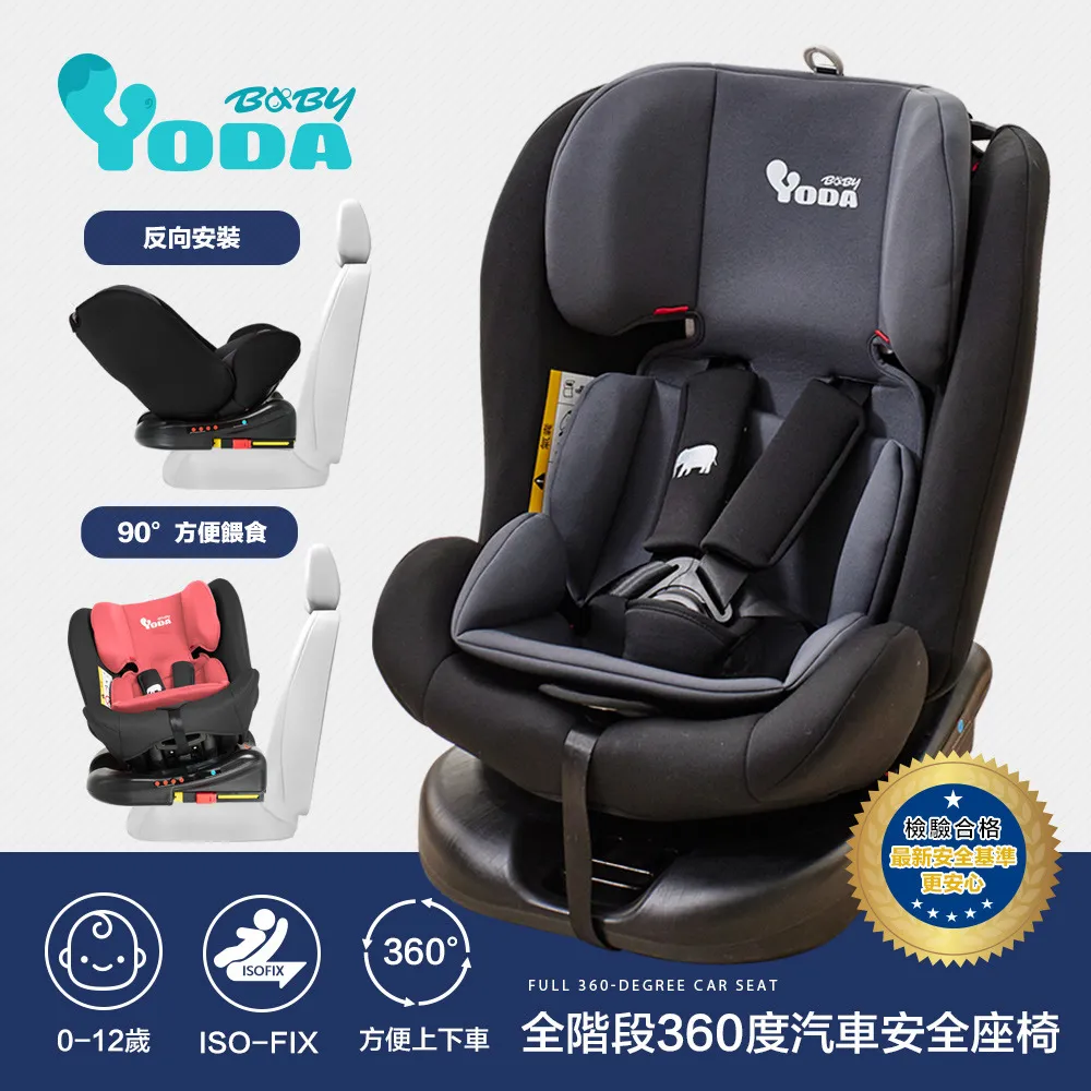 【YODA】ISOFIX (0-12歲) 360度旋轉汽車安全座椅(三款可選)(檢驗編號R37646) 歷史價格詳細信息