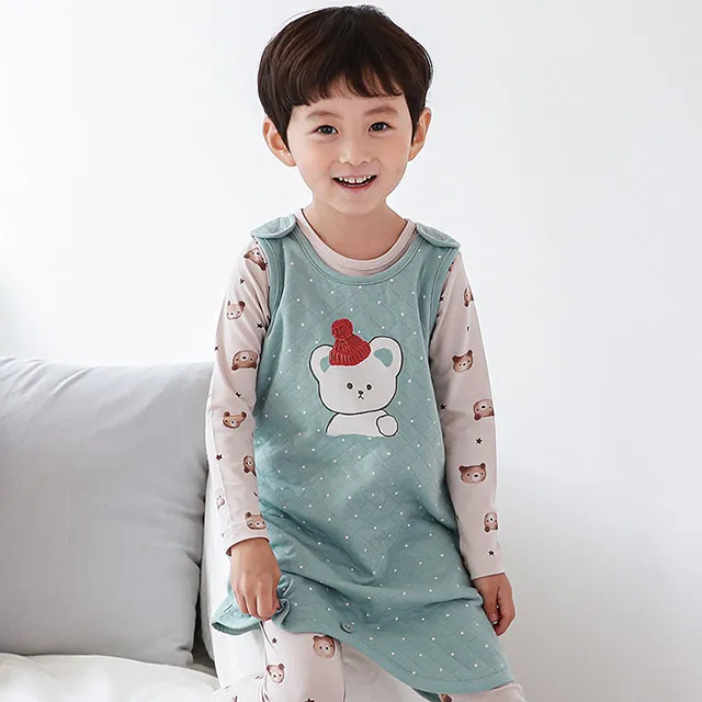 正韓 Cogibu 極舒適無螢光劑 100% 有機棉幼兒/兒童鋪棉保暖防踢背心_北極熊_CGF002 價格比較,價格查詢,歷史價格詳細信息