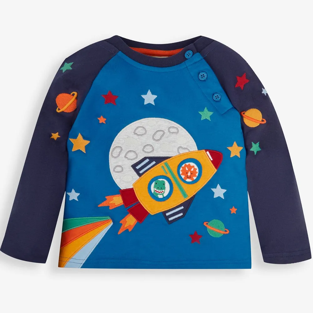 【英國 JoJo Maman BeBe】長袖圍兜/吃飯衣_乘風萬里 (JJSBL-03) 歷史價格詳細信息