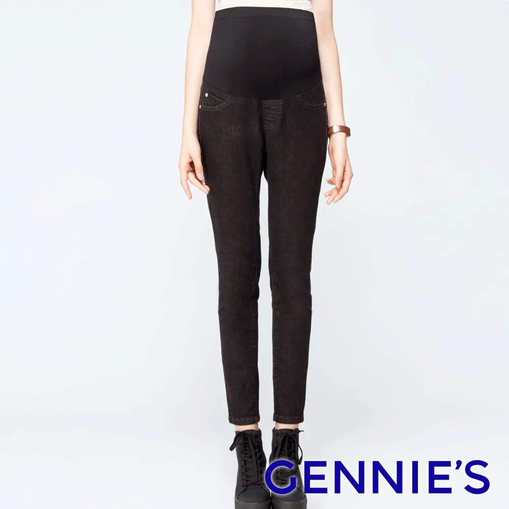 【Gennie’s奇妮】率性時尚款刷色造型孕婦牛仔七分褲(G4513)藍白點 歷史價格詳細信息