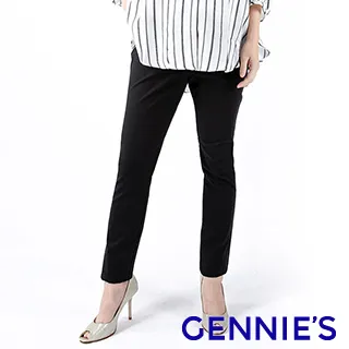 【Gennies 奇妮】俐落高棉八分寬褲-卡(孕婦褲 八分褲 寬版 雙口袋 一體成型 無痕褲頭) 歷史價格詳細信息
