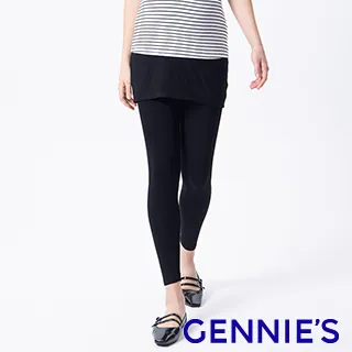 Gennies奇妮 兩件式素色條紋哺乳孕婦上衣-黑(T3H12) 歷史價格詳細信息