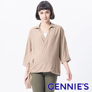 Gennies奇妮 襯衫領率性洋裝(丈青T1J05) 歷史價格詳細信息