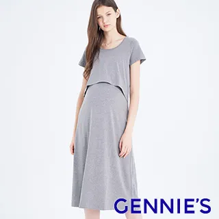 Gennies奇妮-長版一字領孕婦洋裝-黑(T4F18) 歷史價格詳細信息