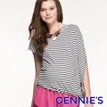 Gennies奇妮 條紋飛鼠袖休閒春夏上衣(C3707) 價格比較,價格查詢,歷史價格詳細信息