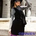 Gennies奇妮 高領橫條紋棉T上衣(灰黑/紅灰G3852) 歷史價格詳細信息