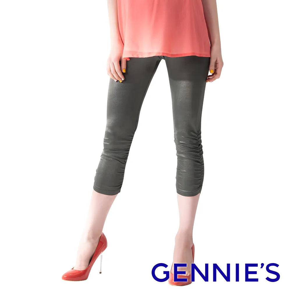 Gennies奇妮 銀蔥格紋層次長版上衣(藍綠C3A09) 歷史價格詳細信息