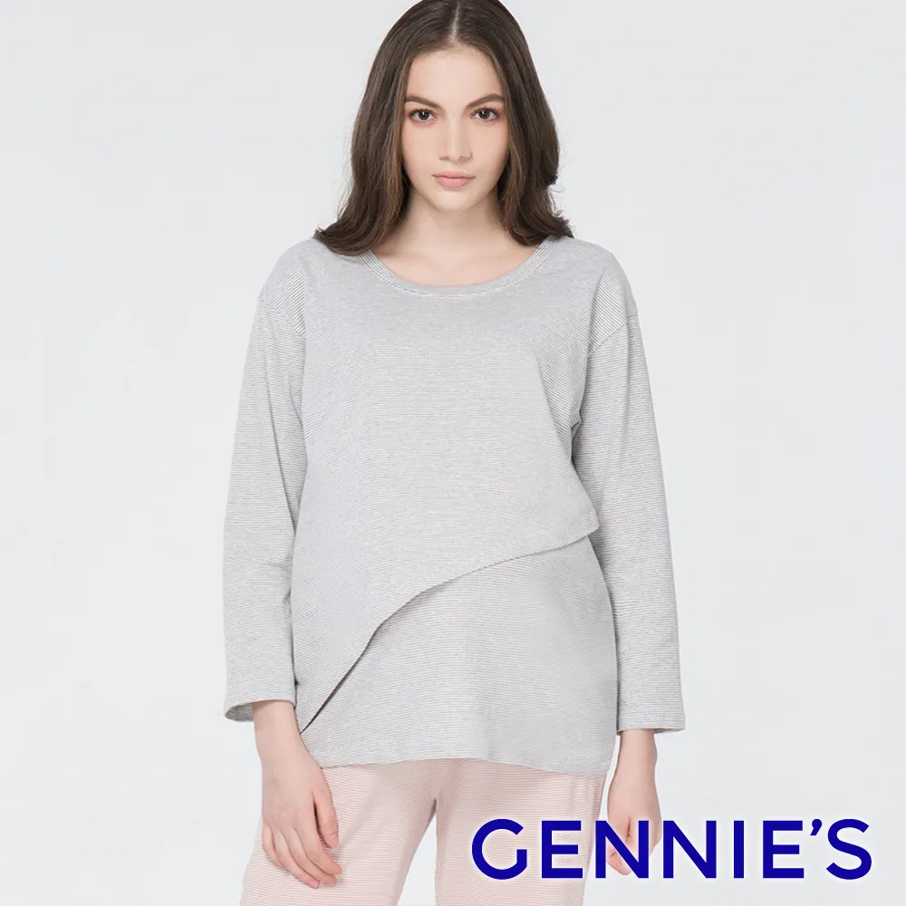 Gennies奇妮 不對稱雪紡孕婦上衣(丈青T3J01) 歷史價格詳細信息