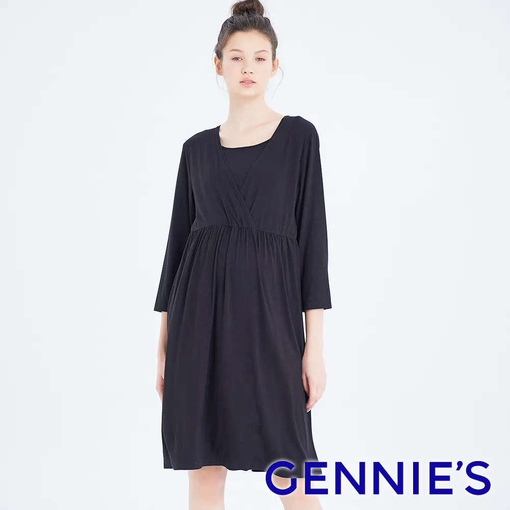 【Gennies 奇妮】交叉V領居家哺乳衣-灰(孕婦裝 月子服 居家服 睡衣 哺乳洋裝 七分袖 下拉哺乳) 歷史價格詳細信息