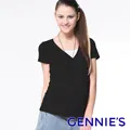 Gennies奇妮 假兩件舒爽涼感紗春夏上衣-粉(G3705) 歷史價格詳細信息