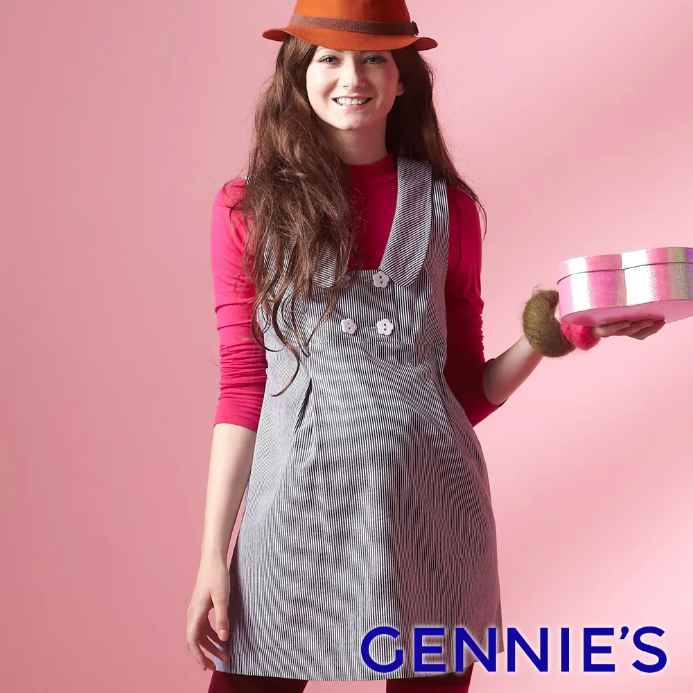 Gennies奇妮 直條紋修身彈力褲(黑C4A09) 歷史價格詳細信息