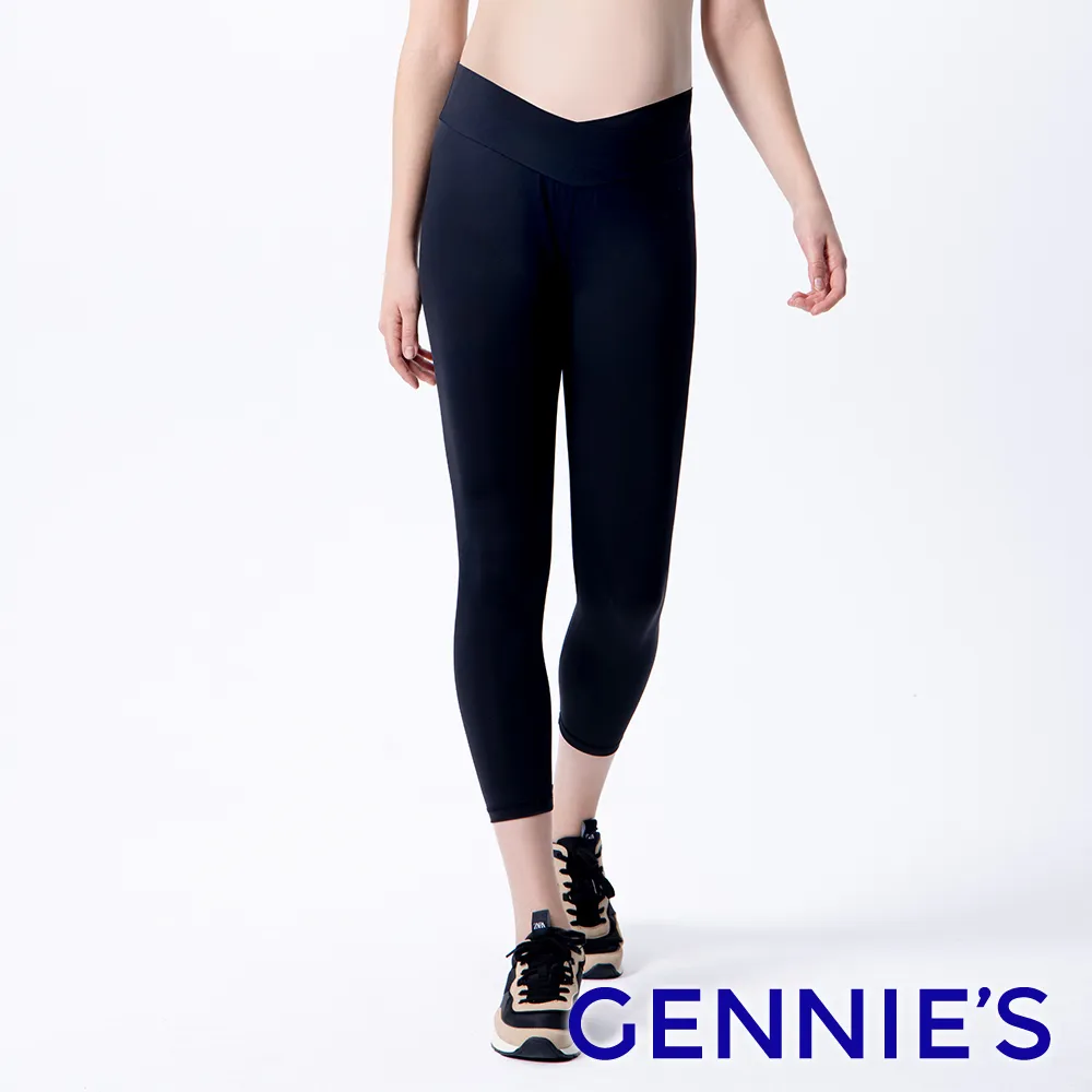 Gennies奇妮 Light交叉低腰孕婦運動褲(灰藍T4L08) 歷史價格詳細信息