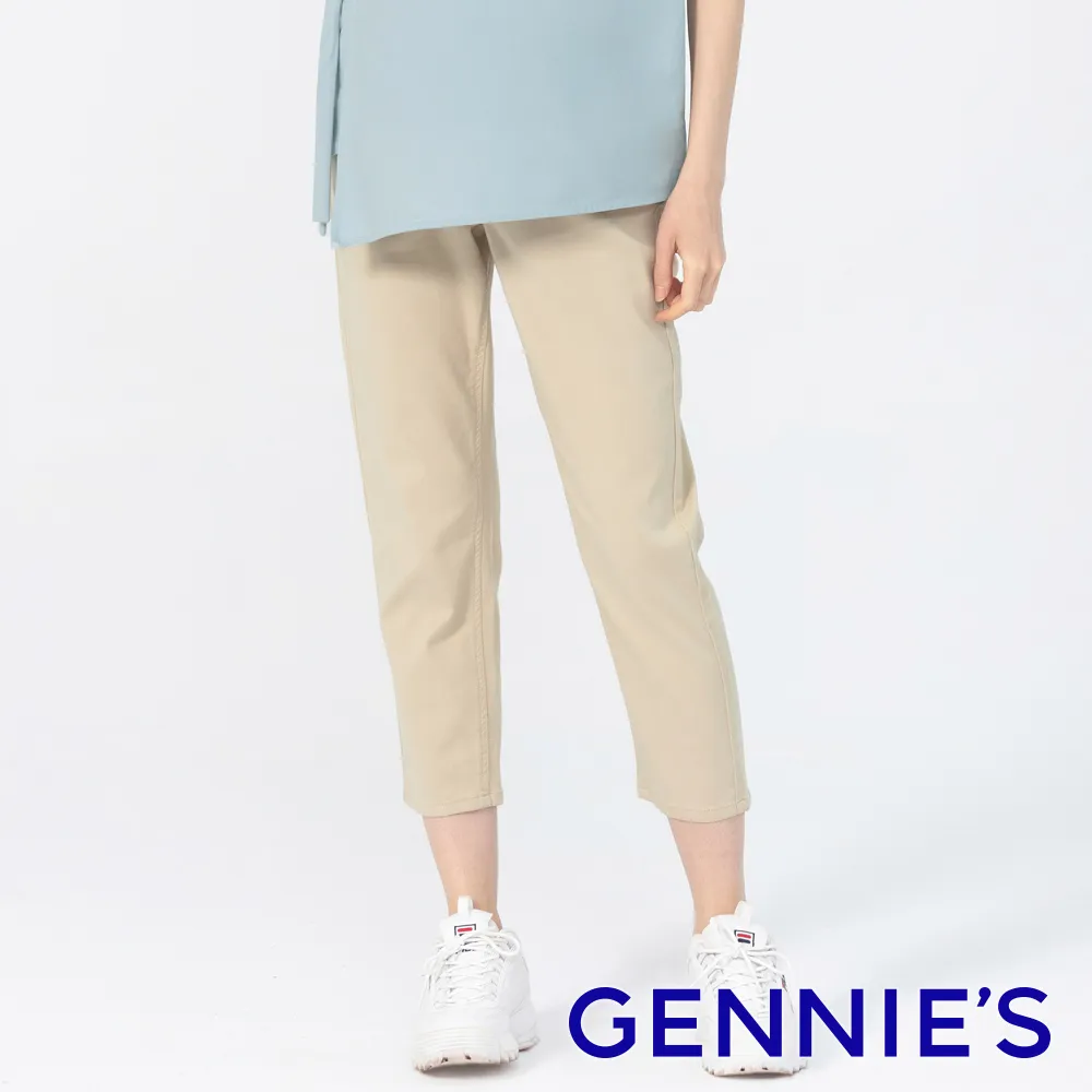 【Gennies 奇妮】率性小直筒八分褲-卡(孕婦褲 上班族 OL 前後口袋 一體成型 無痕褲頭) 歷史價格詳細信息