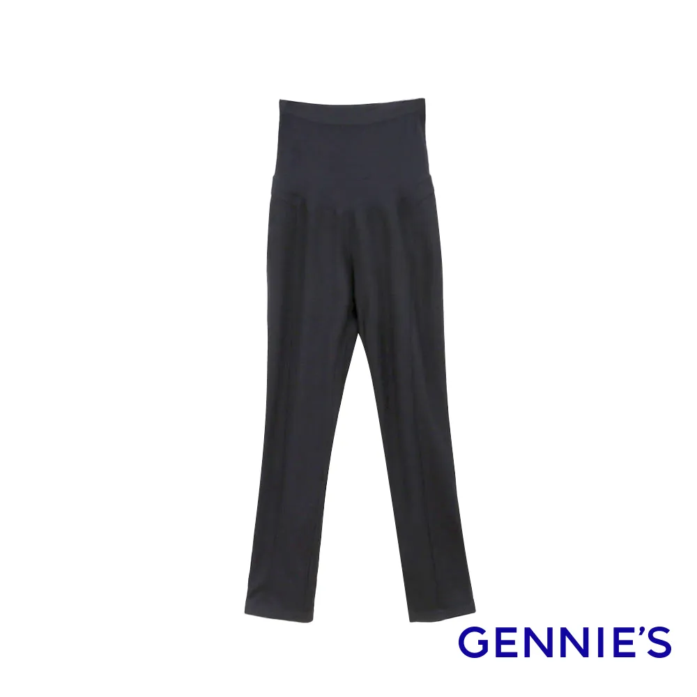 【Gennies 奇妮】010系列-鈕扣裝飾直筒長褲(孕婦褲 親膚 直筒褲 一體成型 無痕褲頭) 歷史價格詳細信息